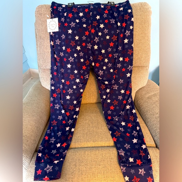 STARS Pajama Lounge Pants * size XXL 2X 2XL * Blue Red White * - Picture 2 of 9